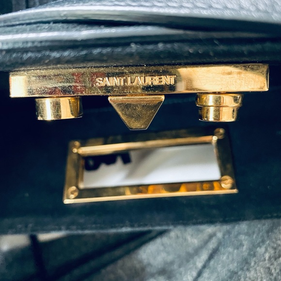 SAINT LAURENT ELEGANT BLACK Suede Layers of Fringes lined Beautifully with Gold - Picture 6 of 16